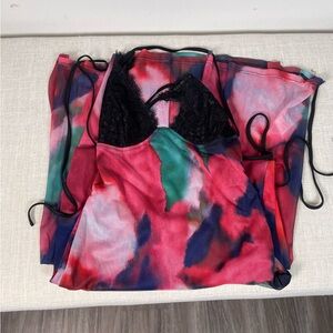 Colorful V Maxi Dress